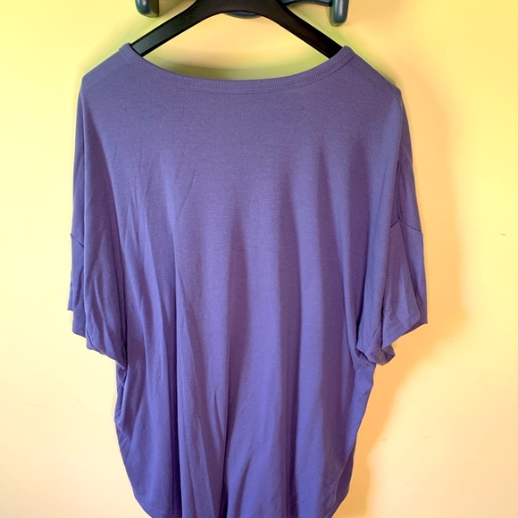 Blue Ribbed Top 2X - Picture 2 of 3